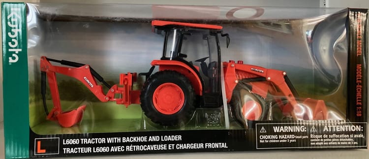 Kubota L6060 Toy Tractor with Backhoe & Loader