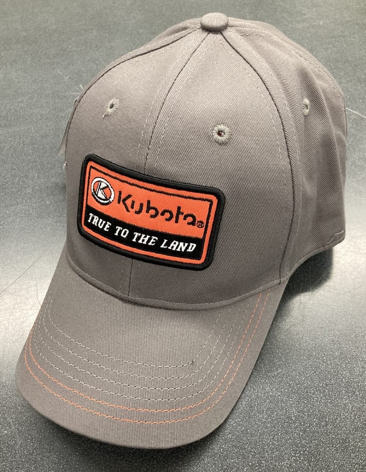 Kubota Baseball Cap, gray & orange
