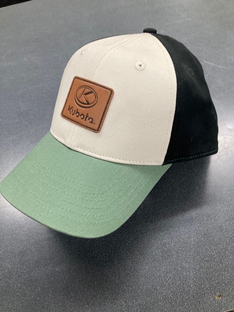 Kubota Baseball Cap, sage & black & off-white, snap back