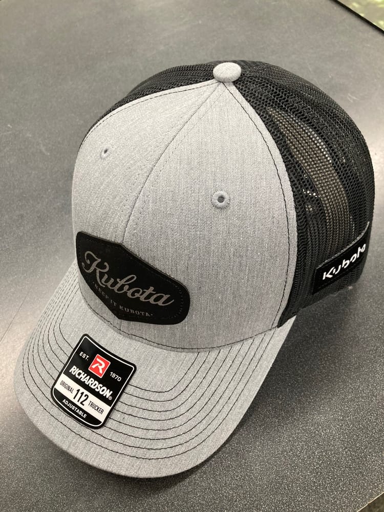 Kubota Baseball Cap, gray & black, snap back